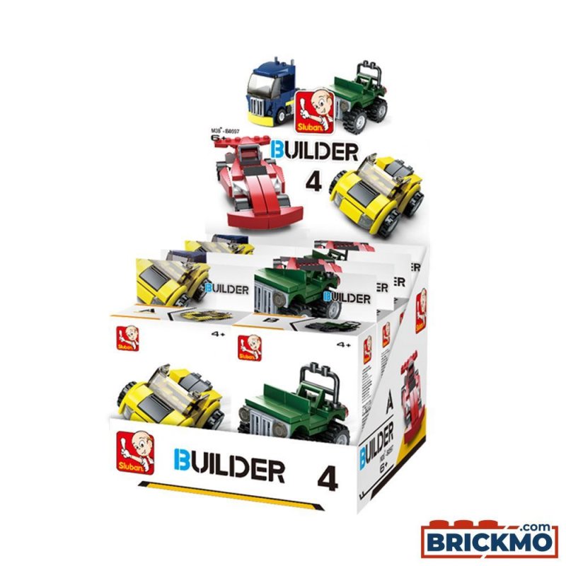 Sluban 4ass. Construction 20x14cm in Display