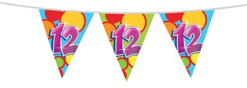 Vlaggenlijn 12 jaar 10m  Vlaggenlijn ’12’ jaar (10m)