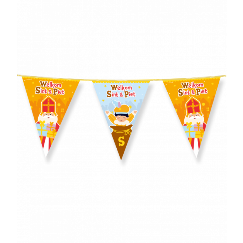 Vlaggenlijn sint en piet 10 meter