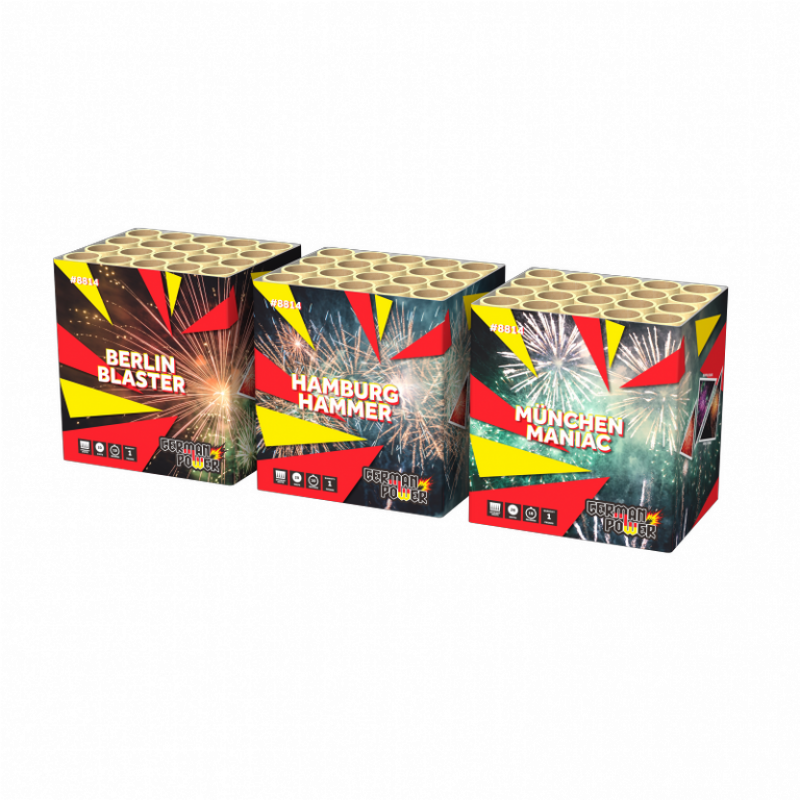 BERLIN BLASTER - HAMBURG HAMMER - MÜNCHEN MANIAC = 2+1 GRATIS!