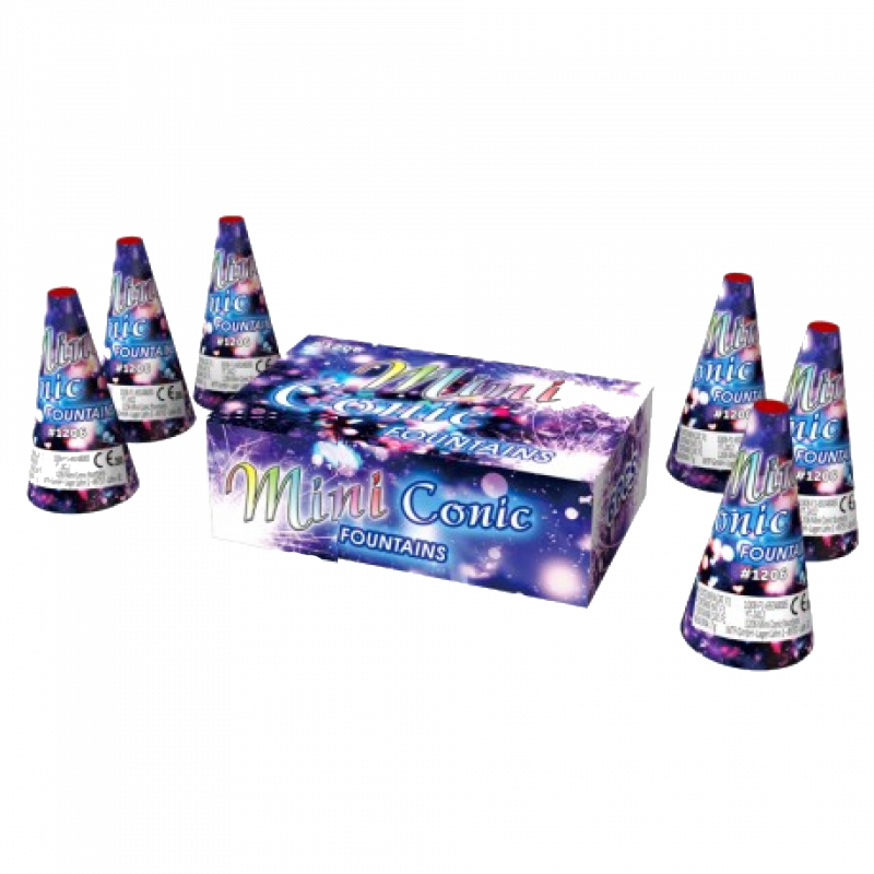 Mini Conic Fountains 6 Stuks