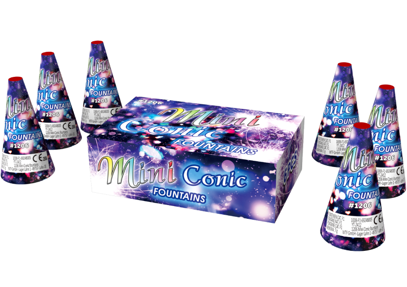 Mini conic fountains